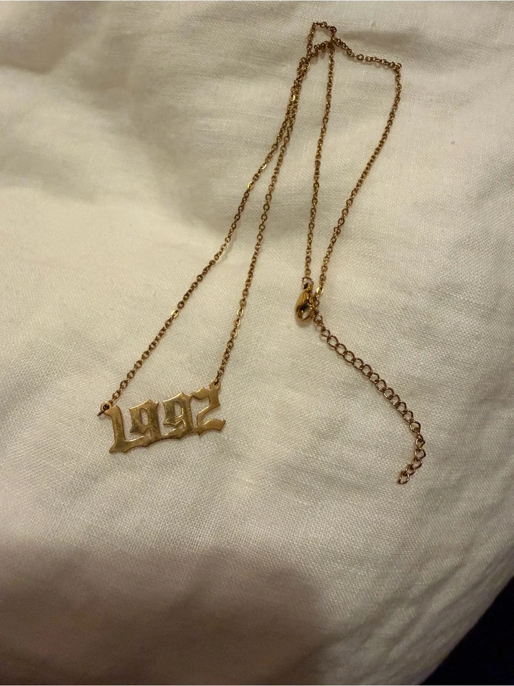 Gold Birth Year Necklace